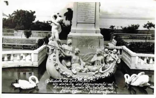 AK / Ansichtskarte MANAGUA_Nicaragua Gondola de Las Musas Monument Excelso Bardo Ruben Dario 
