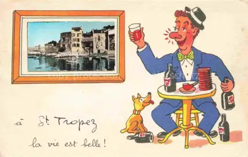 AK / Ansichtskarte St-Tropez 83 Var Humor Hund Pfeife  