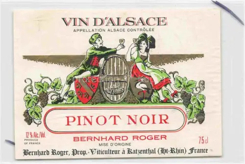 AK / Ansichtskarte Katzenthal Ribeauville 68 Haut-Rhin Pinot Noire Vin d'Alsace Werbung Kuenstlerkarte