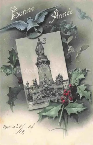 AK / Ansichtskarte LYON 69 Rhone Monument à la Gloire de la République 1889 Bonne Année