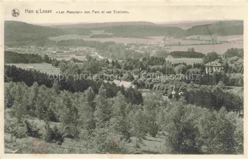 AK / Ansichtskarte Han-sur-Lesse Belgie Vue panoramique Les Masures son parc et ses environs