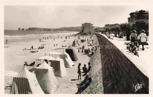 AK / Ansichtskarte HENDAYE 64 Pyrenees-Atlantiques Frontière Franco-Espagnole la plage et les deux jumeaux