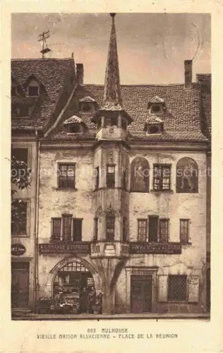 AK / Ansichtskarte MULHOUSE Muehlhausen 68 Haut-Rhin Vieille Maison Alsacienne Place de la Réunion