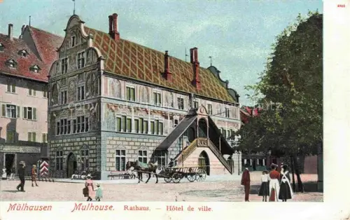 AK / Ansichtskarte Muelhausen Elsass Rathaus Hôtel de Ville