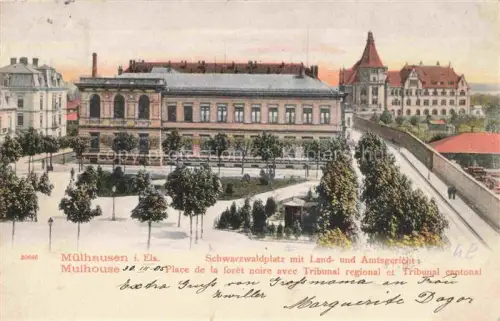 AK / Ansichtskarte MULHOUSE Muehlhausen 68 Haut-Rhin Place de la Forêt Noire avec les Tribunal Schwarzwaldplatz mit Amtsgerichten