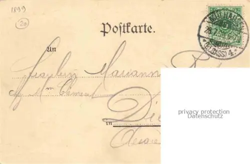 AK / Ansichtskarte Muelhausen Elsass Rathausplatz