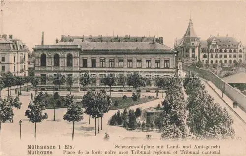 AK / Ansichtskarte MULHOUSE Muehlhausen 68 Haut-Rhin Place de la Forêt Noire et les Tribunals Schwarzwaldplatz und Amtsgerichte