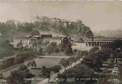 AK / Ansichtskarte EDINBURGH  SCOTLAND UK Panorama Castle National Gallery of Scotland as seen from East Princes Street Gardens