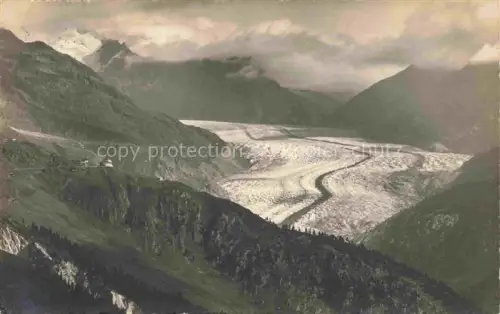 AK / Ansichtskarte Gletscher Ferner Glacier Glaciar Ghiacciaio-- Hotel Belalp Brig Aletschgletscher