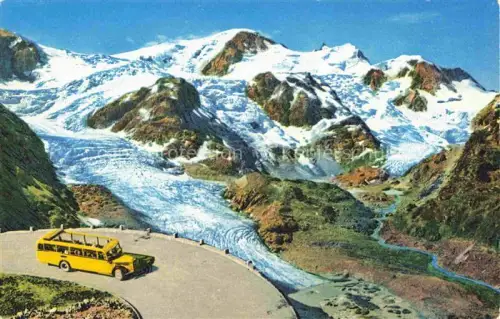 AK / Ansichtskarte Postauto Postbus Omnibus-- Sustenstrasse Steingletscher 