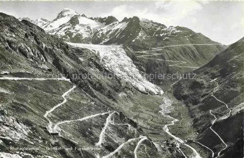 AK / Ansichtskarte Gletscher Ferner Glacier Glaciar Ghiacciaio-- Rhon Grimsel Furkastrasse