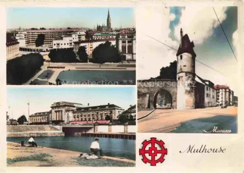 AK / Ansichtskarte MULHOUSE Muehlhausen 68 Haut-Rhin Vue générale la gare et le Bollwerk