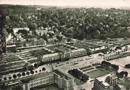 AK / Ansichtskarte MULHOUSE Muehlhausen 68 Haut-Rhin La Poste et la gare vue aérienne