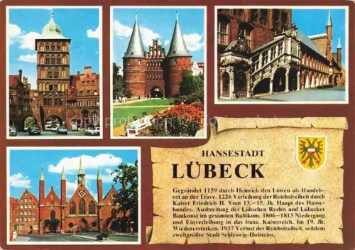 AK / Ansichtskarte Chronik-AK Luebeck Hansastadt 