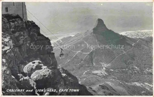 AK / Ansichtskarte Cape-Town Kaapstad Kapstadt South-Africa RSA Cableway and Lions Head Seilbahn
