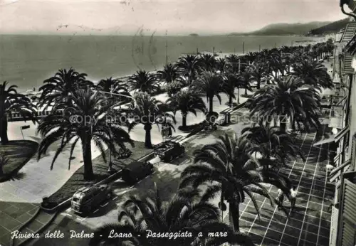 AK / Ansichtskarte Loano Liguria IT Palmenriviera Allee am Mee