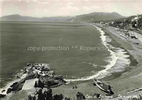 AK / Ansichtskarte Cavi di Lavagna Genova Liguria IT Der Strand