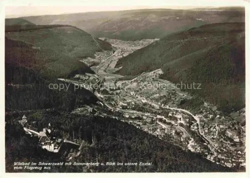 AK / Ansichtskarte WILDBAD  Bad Schwarzwald BW Panorama Sommerberg Blick ins untere Enztal