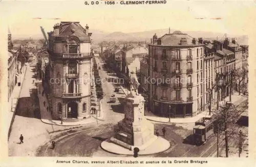 AK / Ansichtskarte Clermont-Ferrand 63 Puy-de-Dome Avenue Charras Avenue Albert-Elisabeth Avenue de la Grande Bretagne Monument