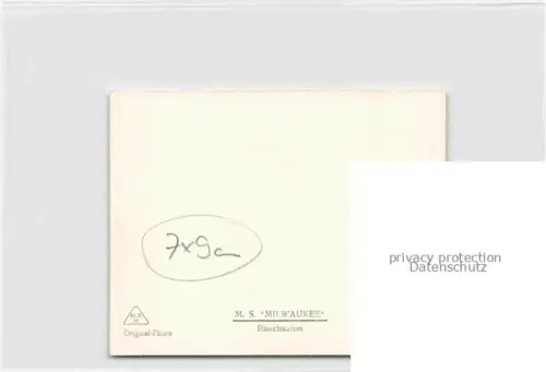 AK / Ansichtskarte Dampfer Oceanliner M.S. Milwaukee  Rauchsalon 