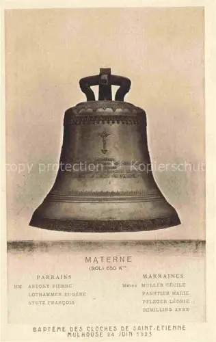AK / Ansichtskarte MULHOUSE Muehlhausen 68 Haut-Rhin Baptême des Cloches de Saint-Etienne Materne