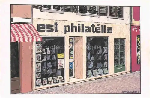 AK / Ansichtskarte MULHOUSE Muehlhausen 68 Haut-Rhin est philatélie Illustration de C. Chabouté Kuenstlerkarte