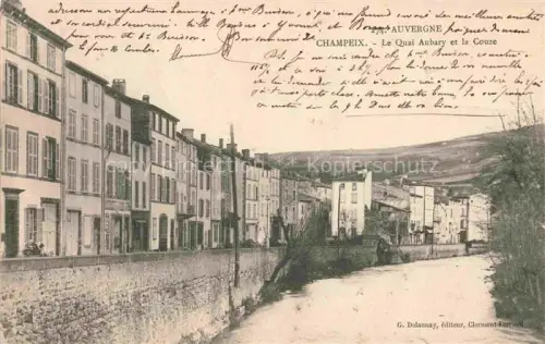AK / Ansichtskarte Champeix IssOIRE 63 Puy-de-Dome Le Quai Aubary et la Couze