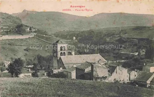 AK / Ansichtskarte Ardes-sur-Couze IssOIRE 63 Puy-de-Dome Place de l'Eglise