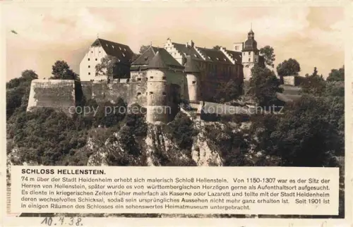AK / Ansichtskarte HEIDENHEIM Brenz BW Schloss Hellenstein Historie Kosmos-Chronik-Karte
