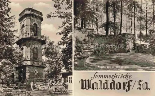 AK / Ansichtskarte Walddorf  Sachsen EIBAU Oberlausitz Sachsen Aussichtsturm Kottmargebiet Spreequelle Sommerfrische