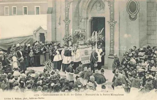 AK / Ansichtskarte Sable-sur-Sarthe La FLECHE 72 Sarthe Couronnement de Notre-Dame du Chêne Brancard de la Statue Miraculeuse