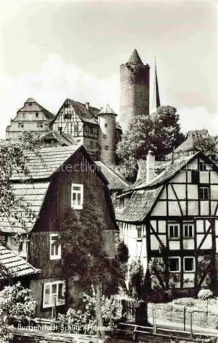 AK / Ansichtskarte Schlitz Hessen Teilansicht Burgenstadt Fachwerkhaeuser Turm