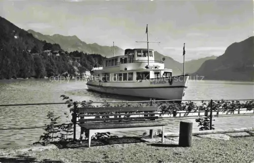 AK / Ansichtskarte Dampfer Binnenschifffahrt MS Interlacken Ringgenberg Brienzer Rothorn