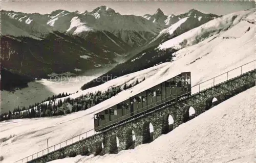 AK / Ansichtskarte Zahnradbahn Standseilbahn Furniculaire Rack Railway-- Davos Parsenn Bahn