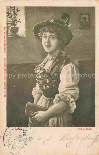 AK / Ansichtskarte WAGNER A. Kuenstlerkarte Zur Kirche 