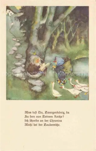 AK / Ansichtskarte Zwerge Dwarfs Nains-- Zwergkoenig