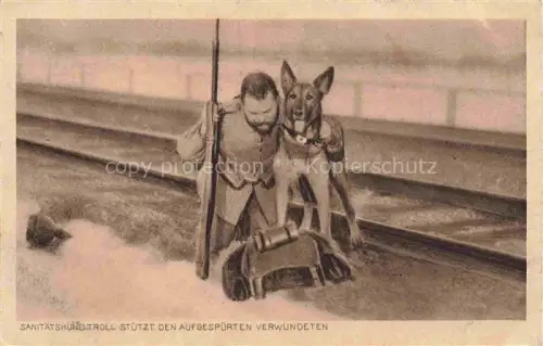 AK / Ansichtskarte Shepard Schaeferhund Deutscher German allemand-- Sanitaetshund 