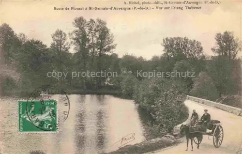AK / Ansichtskarte St-Gervais-d Auvergne RIOM 63 Puy-de-Dome Route du Pionsat Etang Thévenet