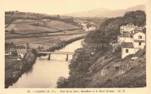 AK / Ansichtskarte Cambo-les-Thermes Bayonne 64 Pyrenees-Atlantiques Pont de la Gare Bassebour et le Mont Ursuya