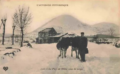 AK / Ansichtskarte Le Puy de Dome Clermont-Ferrand 63 Puy-de-Dome sour la neige