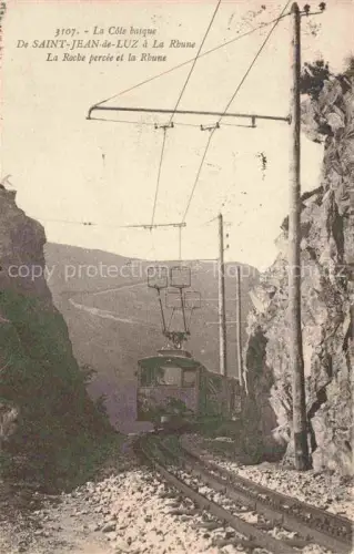 AK / Ansichtskarte SAINT-JEAN-DE-LUZ Bayonne 64 Pyrenees-Atlantiques Chemin de fer La Roche percée et la Rhune