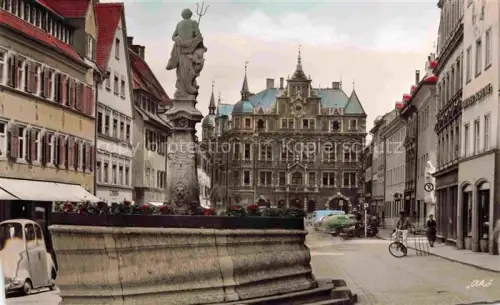 AK / Ansichtskarte Kaufbeuren Blick zum Rathaus Brunnen