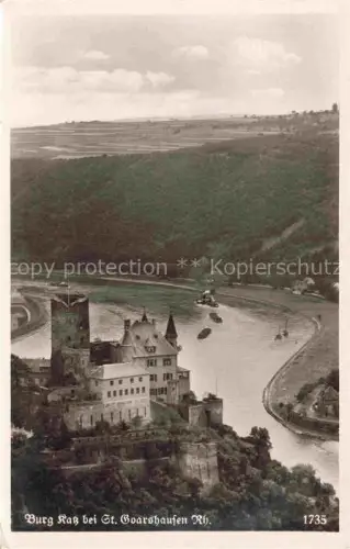 AK / Ansichtskarte St Goarshausen Rhein Burg Katz