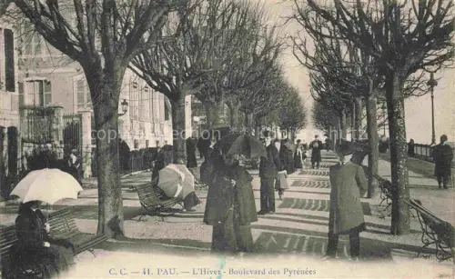 AK / Ansichtskarte PAU 64 Pyrenees-Atlantiques Boulevard des Pyrénées en hiver