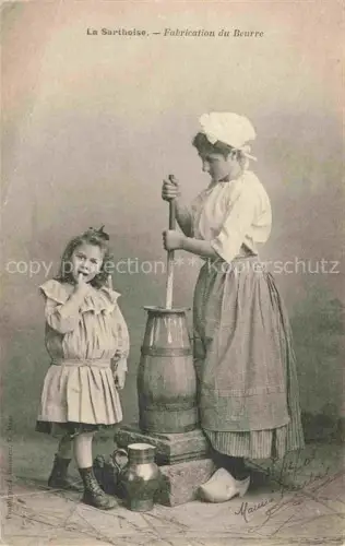 AK / Ansichtskarte Sarthe La (Region) La Sarthoise Fabrication du Beurre