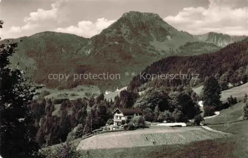 AK / Ansichtskarte Oberaudorf Inn Rosenheim Bayern Cafe Pension Hummelei mit Bruennstein