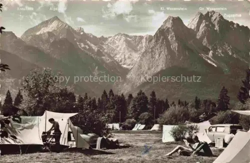 AK / Ansichtskarte GARMISCH-PARTENKIRCHEN Bayern Camping Platz Zugspitze