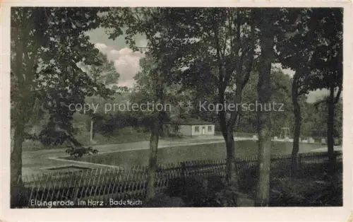 AK / Ansichtskarte Elbingerode Harz Badeteich