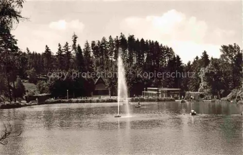 AK / Ansichtskarte Braunlage Harz Niedersachsen Kurpark See Fontaene