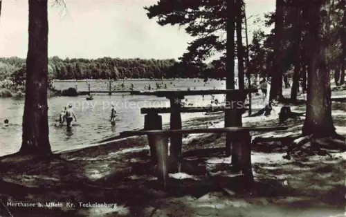 AK / Ansichtskarte Herthasee Uffeln Ibbenbueren Tecklenburg NRW Campingplatz Strandbad